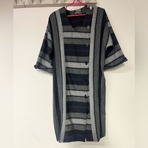 Vintage Raoul For UNITA Corp Size 16 Wool Blend Striped Dress